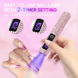 Lampe de séchage portable rechargeable, mini-séchoir à ongles avec écran LED, séchoir à ongles USB, lampe UV LED, design stylo-lampe torche - Product Image 4