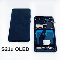 Pantalla LCD de teléfono móvil para Samsung Galaxy S21 G991 con marco con función de huella dactilar pantalla OLED