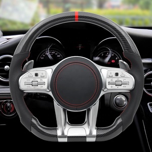 Volant de voiture en fibre de carbone pour Mercedes Benz AMG W205 W212 W213 W221 W222 W204 W166 W463 E63 <span class=keywords><strong>S63</strong></span> C63 G63 GLC <span class=keywords><strong>GLE</strong></span> - Product Image 2