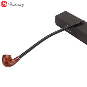 للبيع بالجملة ماسورة خشبية طويلة للتبغ من الخشب صناعة صينية ماسورة تدخين خشبية طويلة مصنوعة يدويًا مع علبة هدايا - Product Image 6