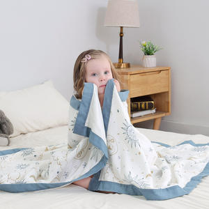<strong>Children's</strong> Adult Bamboo Cotton 4-layer 6-layer Thin Air-conditioned Room <strong>Quilt</strong> 150x200cm Kindergarten Use - Product Image 2