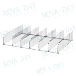 ตัวแบ่งโกดังแนวนอนชั้นวางของพลาสติกสำหรับห้องนั่งเล่นชั้นวางของแบ่งชั้นวางของทำจากไม้ชุบโครเมียม - Product Image 2