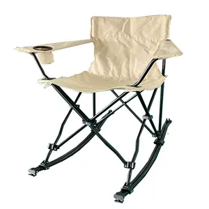 Chaise berçante blanche en plein air pliante Camping chaises de camping inclinables chaise de pique-nique portable lumière pliable
