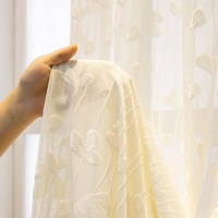 Voilage translucide blanc pour fenêtre de lucarne, style américain, simple et moderne, en gaze, avec dentelle filtrante la lumière, pour la vente en gros