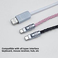 Nouveau Hub Récepteur 2-en-1 8K Ultra-Rapide avec Connecteurs Double Type C, Conception RGB et Cuivre Étamé Sans Oxygène pour Clavier et Souris