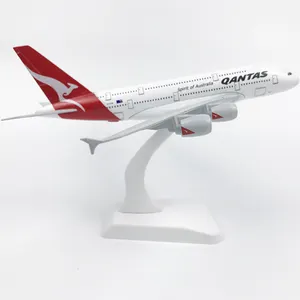 Modèle réduit d'avion de bonne qualité 20CM Qantas Airways vol A380 Australie célèbre compagnie aérienne pour la vente en gros