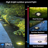 Promotion : Lumières d'extérieur encastrées 3 couleurs 7W 700lm IP65 étanches pour éclairage de puits, marches et allées