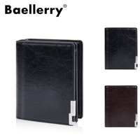 Dompet Kulit Grosir untuk Pebisnis, Dompet Koin Sederhana dengan Ritsleting PU, Dompet Kartu Kulit Kustom Vertikal Vintage, Dompet Lipat Dua