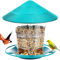 Nouvelle mangeoire à oiseaux colibris suspendue de jardin en plastique écologique classique ronde pour l'extérieur
