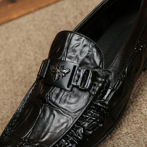 Chaussures de bureau professionnelles pour hommes de haute qualité, à lacets, légères, antidérapantes, respirantes, en cuir, avec semelle massante et désodorisante - Product Image 4
