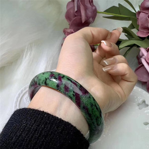 Bracciale in Cristallo di Quarzo Naturale e Zoisite Rubino, Tendenza Moda Ecosostenibile per la <span class=keywords><strong>Guarigione</strong></span> - Product Image 5