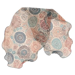 Chal de Mujer de Poliéster Ligero y Transpirable con Diseño de Estambres Estilo Italiano de 32*90 cm, Pintado a Mano, con Protección Solar - Product Image 3