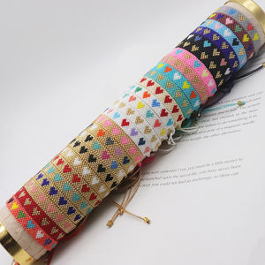 2024 coloré mode femmes bohème mot/coeur/oeil/étoile plage cristal <span class=keywords><strong>amitié</strong></span> tissé gland miyuki graines perles bracelet - Product Image 6