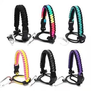 เชือกคล้องแก้วไฮโดรแฟลสสีดำ 34 ซม. หนัง PU สายสะพายทนทานสำหรับขวดน้ำใช้กลางแจ้ง - Product Image 2