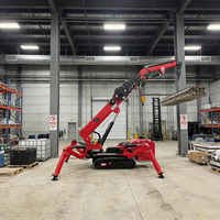 Mini-grue araignée RST L-624, équipement de levage hydraulique portable pour travaux d'installation de vitrages dans les espaces étroits