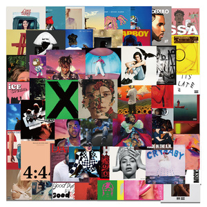50 autocollants pour albums photo de chanteurs mondialement connus, vente en gros, pour adolescents, livres, ordinateurs, téléphones, mini albums photo - Product Image 1