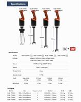XEOLEO Commercial Handheld Immersion Blender 750W Brushless Motor High Speed Blender 304 Bâton de fouet en acier inoxydable