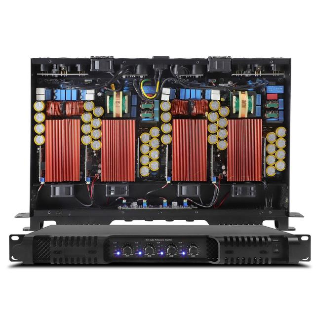 Audio Power Amplifier 1U 4*1300W Digital Amplifier 4 Channel KTV Club Party Stereo Sound System Class D