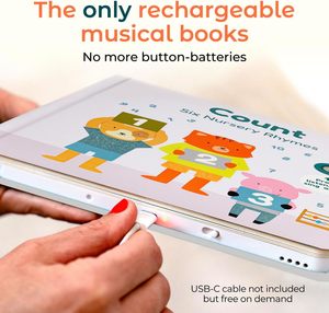 Livre sonore interactif pour bébé, 6 comptes à rebours, chansons éducatives, chiffres, livres musicaux pour enfants - Product Image 3