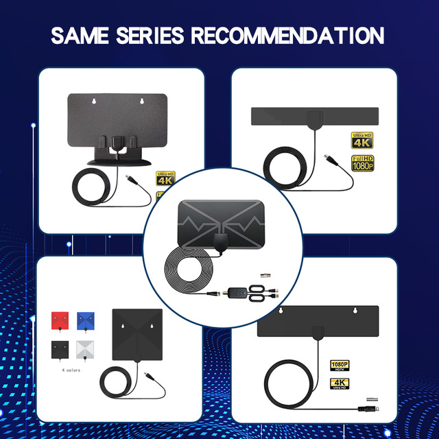 Mini HD Aerial Panel Pcb Anteny Amplified Ultra-Thin Digital Anteni UHF HDTV Antena Clear Reception Plastic Indoor TV Antenna