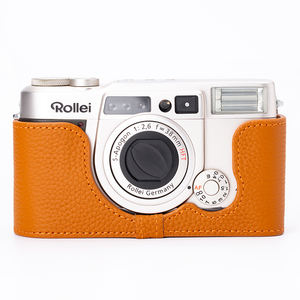 בעבודת יד רטרו אמיתי עור מצלמה תיק מגן להתאמה אישית עבור <span class=keywords><strong>rollei</strong></span> afm35 ציוד צילום חצי כיסוי צילום - Product Image 5