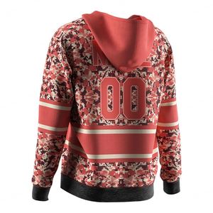 Sudadera con capucha de hockey para hombre, diseño en blanco para equipos deportivos universitarios, ropa juvenil, de fábrica - Product Image 2