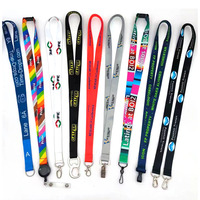 Lanière en polyester imprimée à sublimation personnalisée Sangle de cou promotionnelle pour téléphone avec logo, porte-clés et porte-cartes