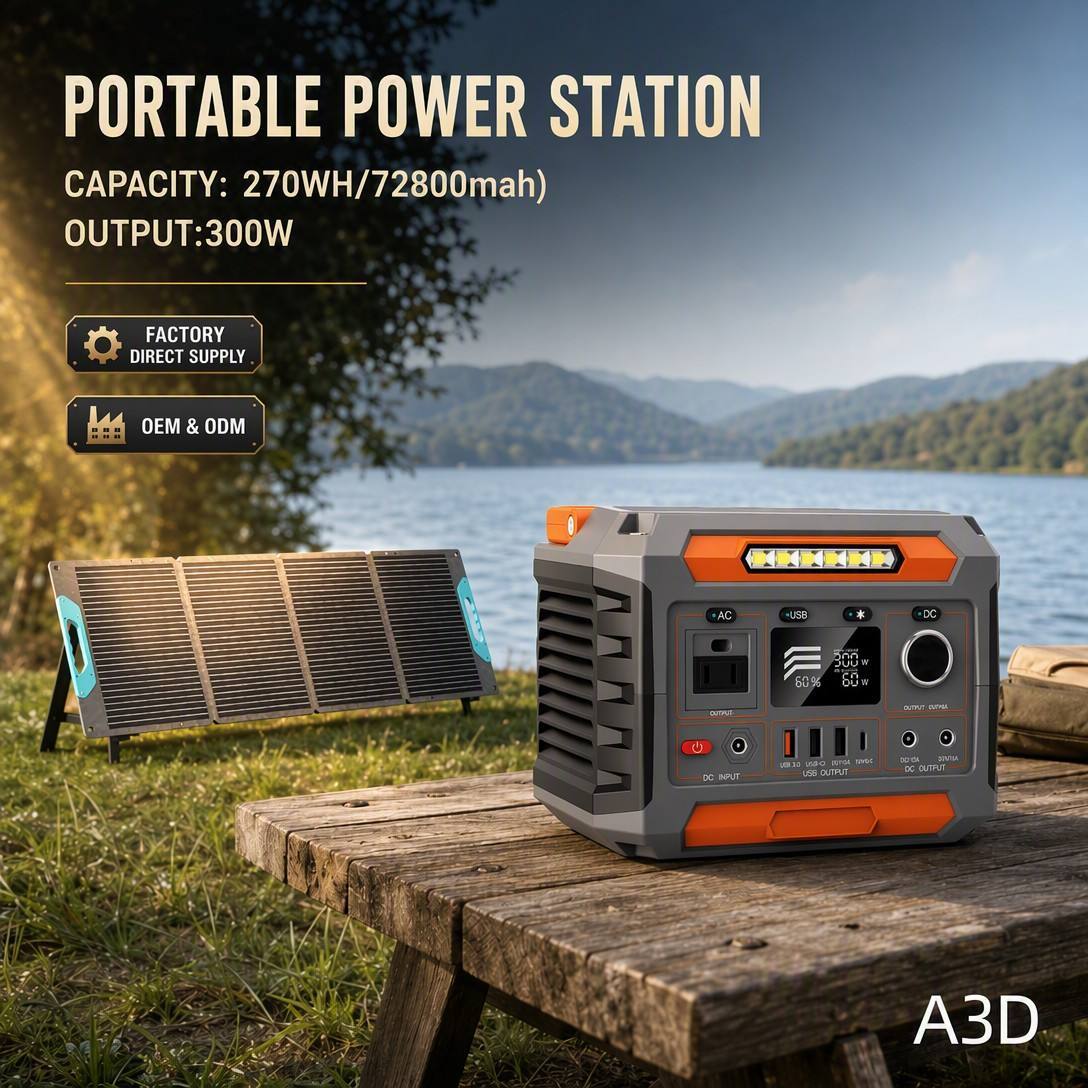Factory Direct Portable Power Station - Wireless Charging Solar Generator OEM ODM 100W Solar Panel Wireless Charging For Camping
