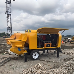 Pompa Mixer beton portabel elektrik Mini, untuk bangunan kecil menggunakan kondisi 20m pengangkut vertikal jarak kekuatan Diesel - Product Image 3