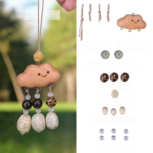 Wholesale Handmade Wood <b>Wind</b> <b>Chime</b> Accessory Kits Car Hanging Pendant For Kids - Product Image 3