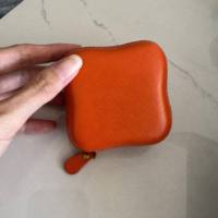 Pochette à monnaie vintage de luxe en cuir de vachette véritable fait main, motif œuf frit, mini sac de rangement, étui pour écouteurs, artisanat mignon, OEM