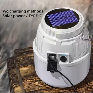 <span class=keywords><strong>Lampe</strong></span> de <span class=keywords><strong>camping</strong></span> solaire LED d'urgence pour l'extérieur avec batterie rechargeable TYPE-C, portable, double tête, indice de protection IP65 - Product Image 3