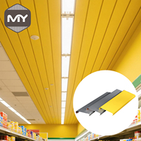 Panneau de plafond suspendu en aluminium linéaire moderne MEIYU pour usage commercial en salle de sport, couleur personnalisable, imperméable, insonorisé