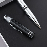 Stylo à bille de luxe HUA en métal avec pointe tactile, lumière LED et dessus en cristal pour le bureau, cadeau d'affaires