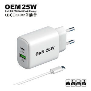 <span class=keywords><strong>Chargeur</strong></span> mural portable GaN USB-C pour téléphone portable, série PD 20W 25W 30W 45W 65W, charge rapide Type-C, directement de l'usine - Product Image 2