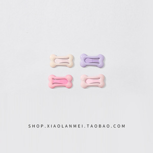 Dog Hair <b>Clips</b> Bone Shape Pink Soft Pet Accessories For Small Dogs - Product Image 4