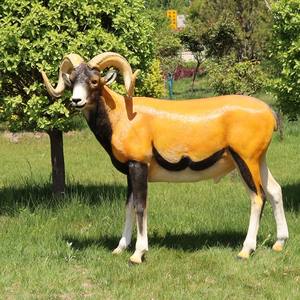 รูปปั้นแพะหินเรซินที่ทนทานรูปปั้นสัตว์ป่าทำด้วยมือกลางแจ้งเครื่องประดับสัตว์ที่สง่างามสำหรับตกแต่งสวน - Product Image 3