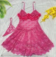 En gros, Lingerie de nuit sexy en dentelle et résille, style robe, respirante, combinaison de lingerie tendance