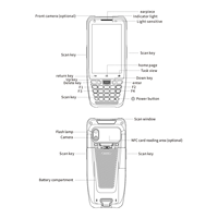 Terminal de mano WiFi resistente Android 10 PDA escáner de código de barras de mano 4G BT equipo de almacén industrial PDAs