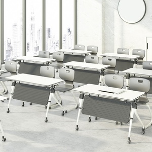 Tables pliantes combinées pour étudiants et bureaux, vente en gros directe d'usine, tables de formation - Product Image 1