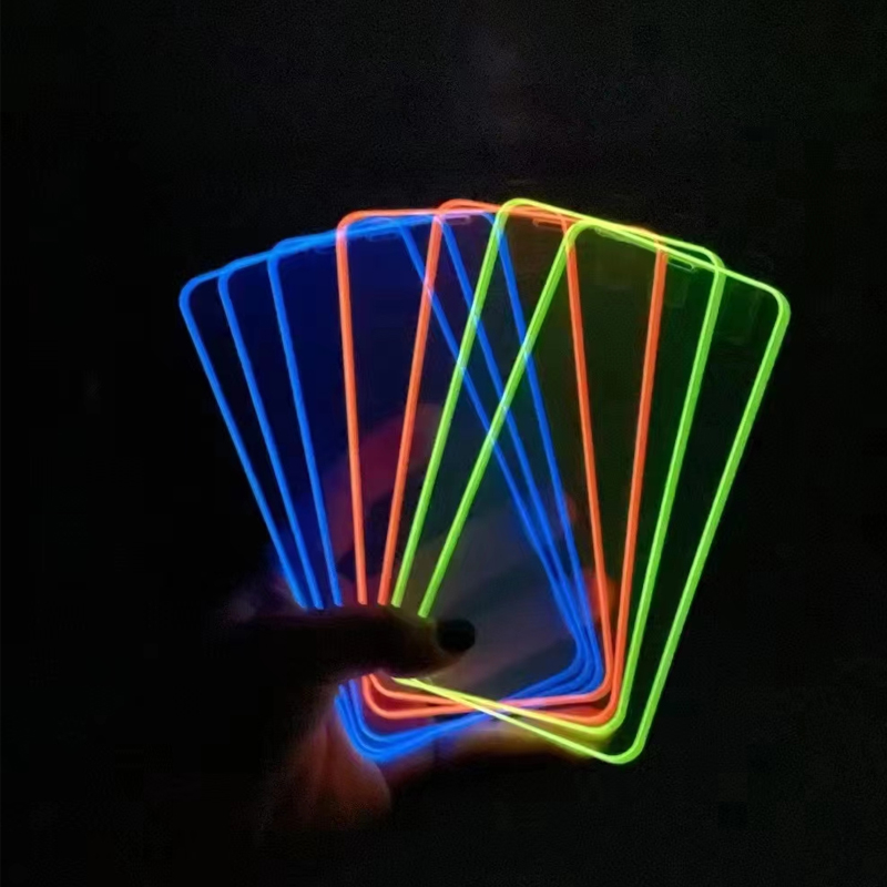 Full Cover Hd Clear 9h Tempered Glass Luminous Screen Protectors For Iphone 11 12 13 14 Pro Max Se 6 6s 7 8 X Xr Xs Glow In Dark
