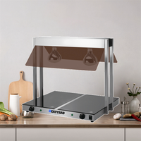Chauffe-plats électrique professionnel en acier inoxydable Heavybao, plateau chauffant pour frites, contrôle numérique intelligent, équipement de restauration de table.