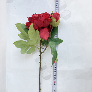 LO-320 <span class=keywords><strong>precio</strong></span> de fábrica al por mayor Flor de peonía decorativa 65cm tallo único peonías artificiales de seda de 2 cabezas para decoración del hogar de la boda - Product Image 4