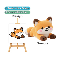 Peluche personnalisée TOBTOYS, renard mignon de dessin animé, rembourrage en coton PP, design exquis de petit animal, collection Aventure dans la forêt tropicale