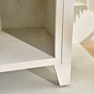 Mueble de Almacenamiento Multifuncional de Madera Maciza Blanca para la Entrada del Salón, Fácil de Montar, Estilo Moderno Rústico - Product Image 6