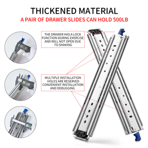 SNEIDA 76mm Voll verlängerte Hoch leistungs schublade Schieber Lock-in-Lock-Funktion Feuerwehr auto Camping Fahrzeug Essen im Freien Schlafzimmer Fitness studio - Product Image 4