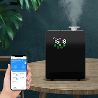 Diffuseur d'arômes portable grande capacité avec éclairage LED, construction métallique écologique, télécommande, humidification et minuterie, fonctionnant sur batterie