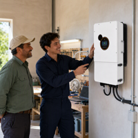 Sistema Solar Híbrido de 12kW con Certificación CEC para América del Norte, Bifásico 120V/240V con Almacenamiento de Batería LiFePO4 de 16kWh