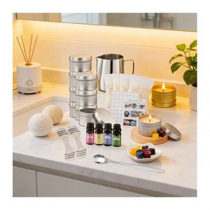 Vase à bougie personnalisé avec couvercle, boîte de luxe pour le remplissage de cire naturelle, présentation au détail, assortiment, présentoir - Product Image 6