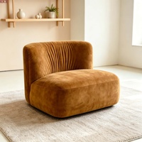 Fauteuil de sol pivotant sans accoudoirs, rembourré, pour salon, hôtel, appartement, mobilier de maison, chaise d'appoint de loisirs